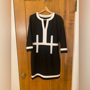 Stunning black and white dress!